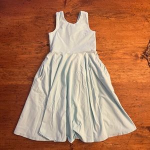 Remi Girl dress with pockets, size 8, Aqua.